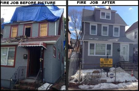 Fire Restoration Project on 113 Avenue in Jamaica, Queens, NY