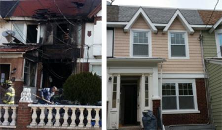 Fire Restoration Project on 90th Street in Woodhaven, NY