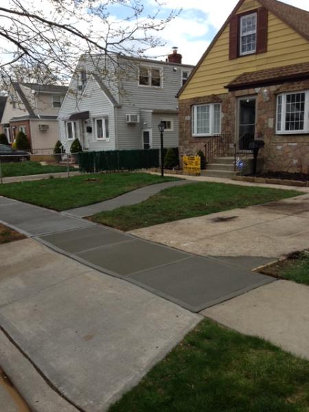 New Concrete Sidewalk and Walkway Project on John Street in Elmont, NY