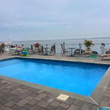 Cambridge Paver stones renovation in a backyard in Merrick Long Island 3