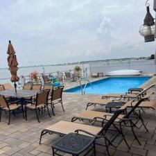 Cambridge Paver stones renovation in a backyard in Merrick Long Island 7