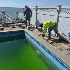 Cambridge Paver stones renovation in a backyard in Merrick Long Island 10
